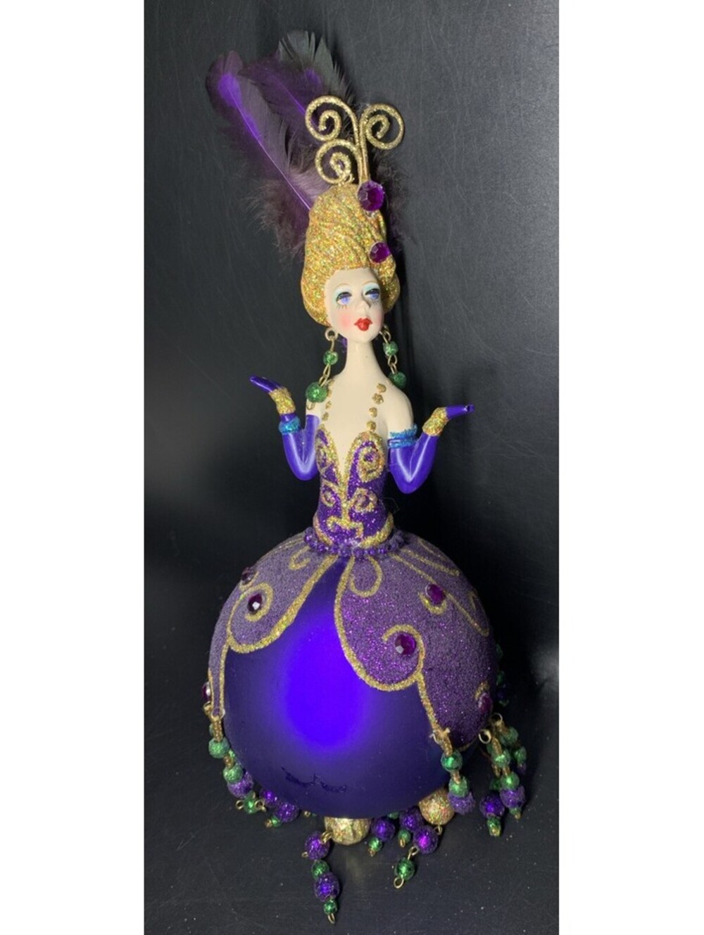 Kurt Adler VAN CRAIG presents VANTASTIKS Flapper Style 10” Girl Ornament (B)